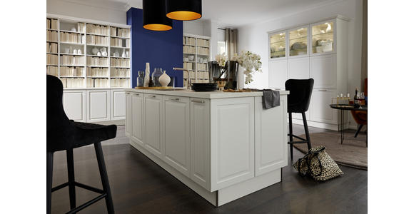 EINBAUKÜCHE - Nussbaumfarben/Weiß, Design, Holzwerkstoff - Dieter Knoll