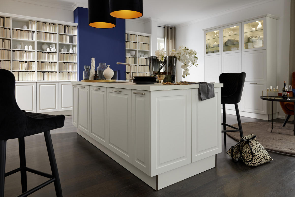 EINBAUKÜCHE PORTO  - Nussbaumfarben/Weiß, Design, Holzwerkstoff - Nolte Küchen