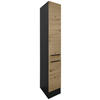 APOTHEKERSCHRANK 30/211/57 cm  in Anthrazit, Eiche Artisan  - Anthrazit/Schwarz, LIFESTYLE, Holzwerkstoff/Kunststoff (30/211/57cm) - MID.YOU