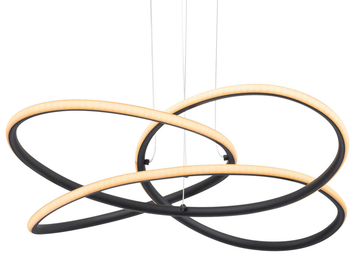 LED-HÄNGLAMPA Panda 75/120 cm  - vit/opal, Basics, metall/plast (75/120cm) - Globo