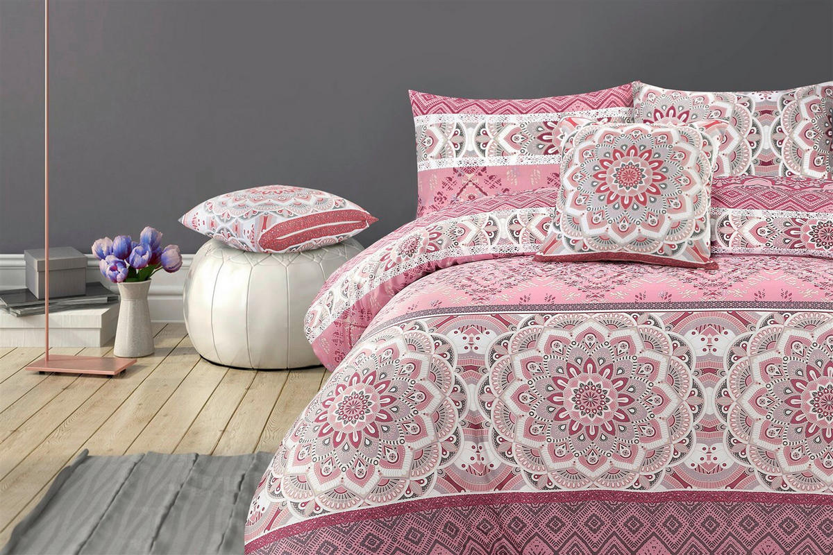 POSTEĽNÁ BIELIZEŇ satén viacfarebná 140/240 cm - viacfarebná, Basics, textil (140/240cm) - Kayoom