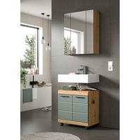 BADRUM 60 cm  - svart/ek Artisan, Trend, trämaterial/glas (60cm) - MID.YOU