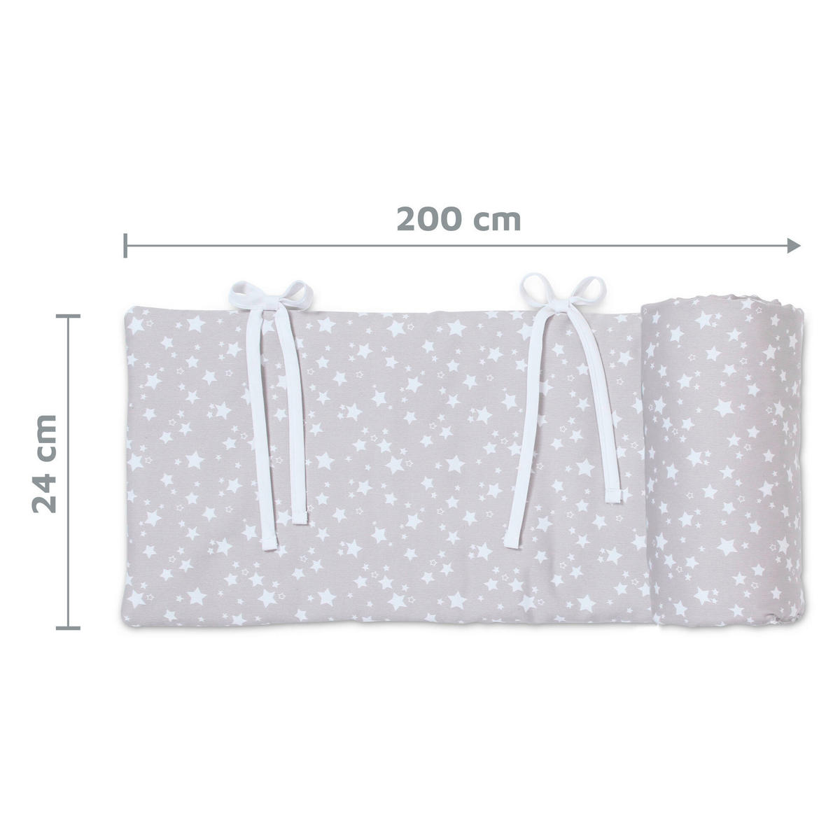 NESTCHENSCHLANGE   24/200 cm  - Hellgrau, Basics, Textil (24/200cm) - Babybay