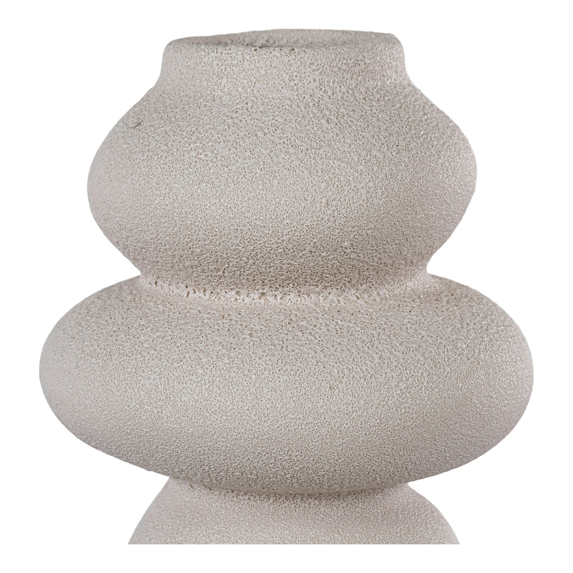 VASE  - Beige, Design, Keramik (14.5/26.5/14.5cm)