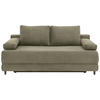 SCHLAFSOFA  mit Liegefunktion, Schlafen auf Sitzhöhe Cord Olivgrün  - Schwarz/Olivgrün, KONVENTIONELL, Holz/Textil (196/96/103cm) - Carryhome