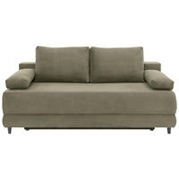 SCHLAFSOFA  mit Liegefunktion, Schlafen auf Sitzhöhe Cord Olivgrün  - Schwarz/Olivgrün, KONVENTIONELL, Holz/Textil (196/96/103cm) - Carryhome