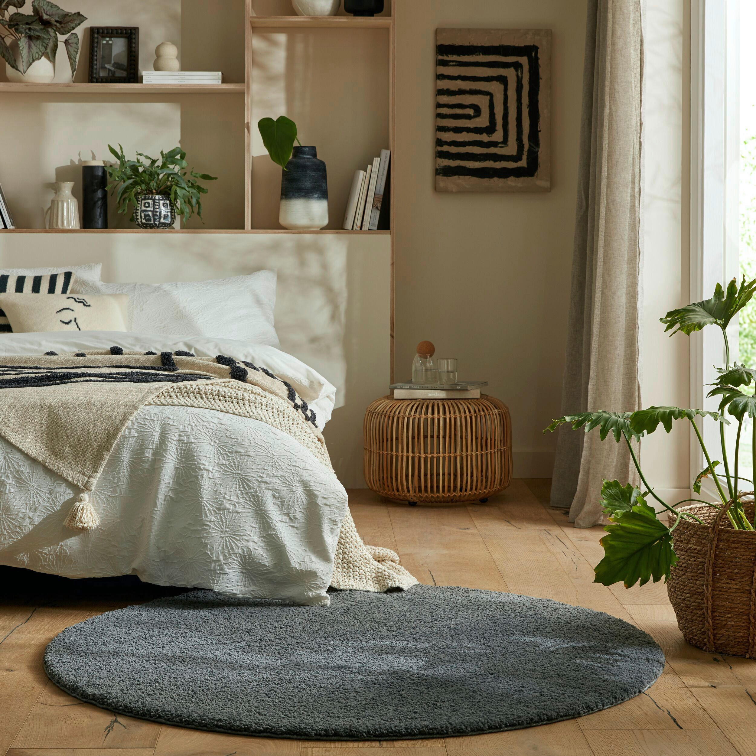 SHAGGY 133 cm Flair Rugs Grau  - Grau, Basics, Textil (133cm) - Xora