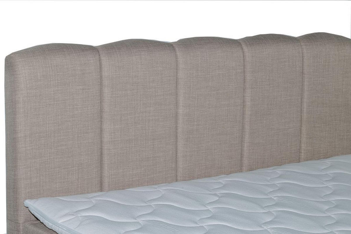 BOX KREVET     svijetlo smeđa  - svijetlo smeđa/crna, Moderno, drvni materijal/tekstil (160/200cm) - Ti'me