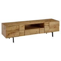 NÍZKÁ KOMODA, hnědá, 160/46/43 cm - černá/hnědá, Moderní, kov/kompozitní dřevo (160/46/43cm) - MID.YOU