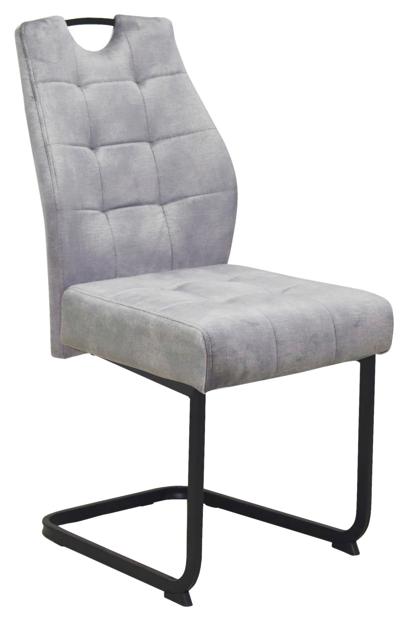 Schwingstuhl Emilia Webstoff Grau, B: 43 cm