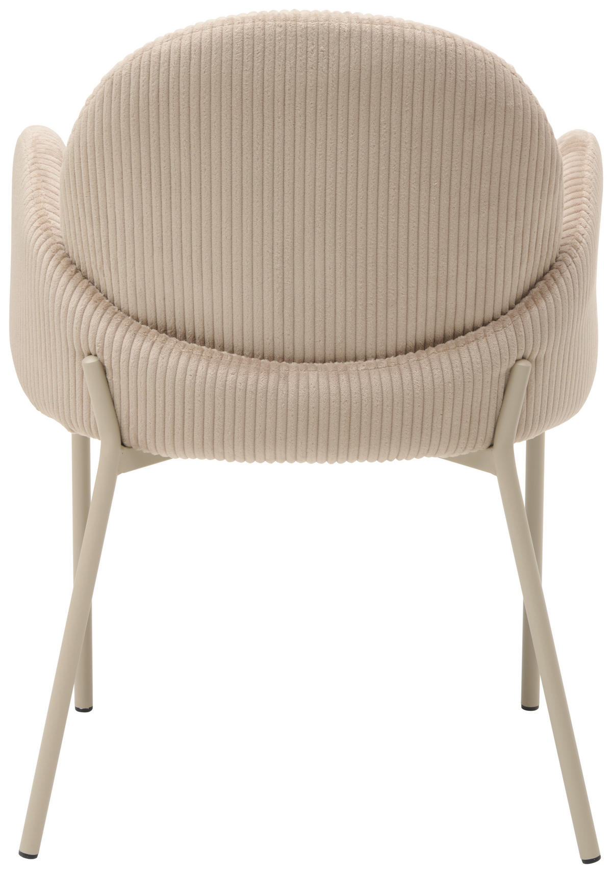 STUHL Cord Champagner, Beige  - Champagner/Beige, KONVENTIONELL, Textil/Metall (57/85/61cm) - MID.YOU