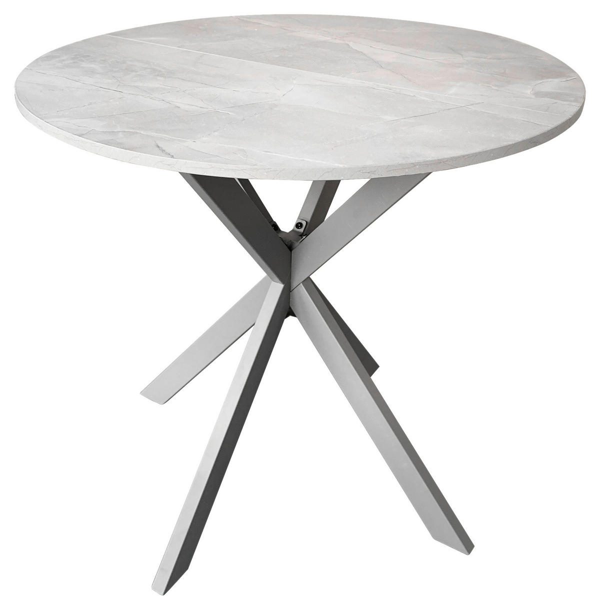 JÍDELNÍ STŮL, šedá, 80/80/75 cm - šedá, Moderní, kov/kompozitní dřevo (80/80/75cm) - MID.YOU