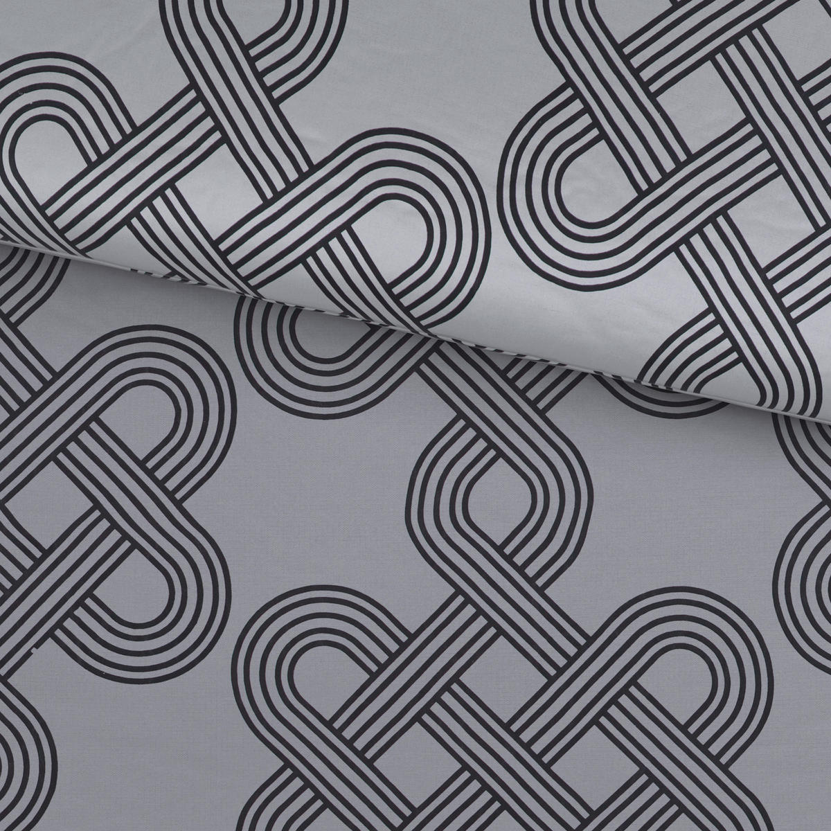 BETTWÄSCHE TIJN Satin 200/200 cm  - Anthrazit/Hellgrau, Design, Textil (200/200cm) - Novel