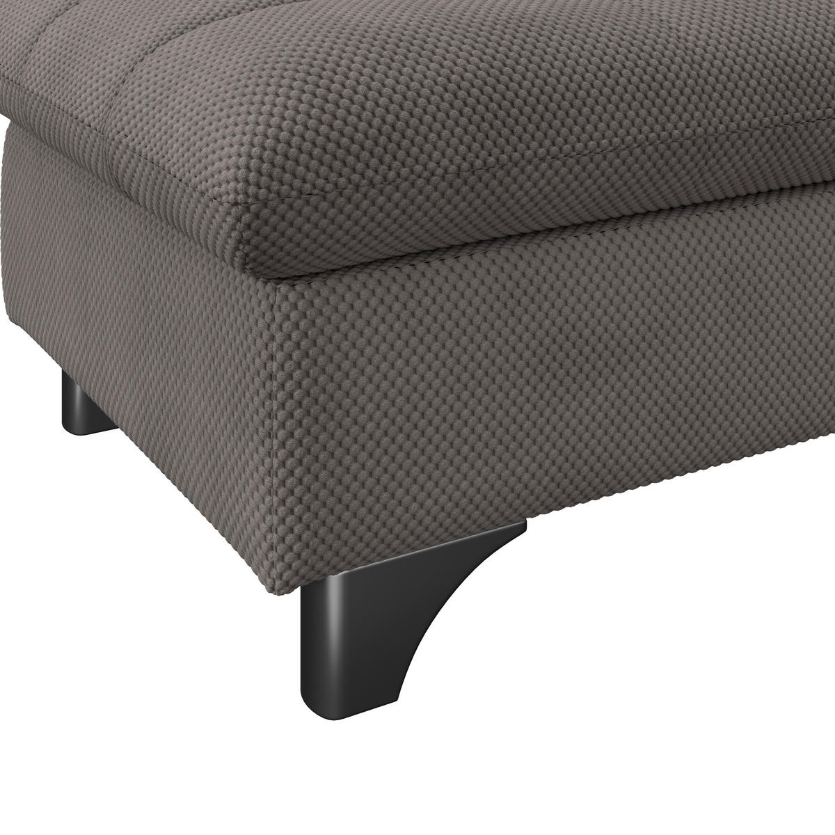 HOCKER Chenille Braun  - Chromfarben/Braun, KONVENTIONELL, Textil/Metall (108/46/108cm) - Livetastic