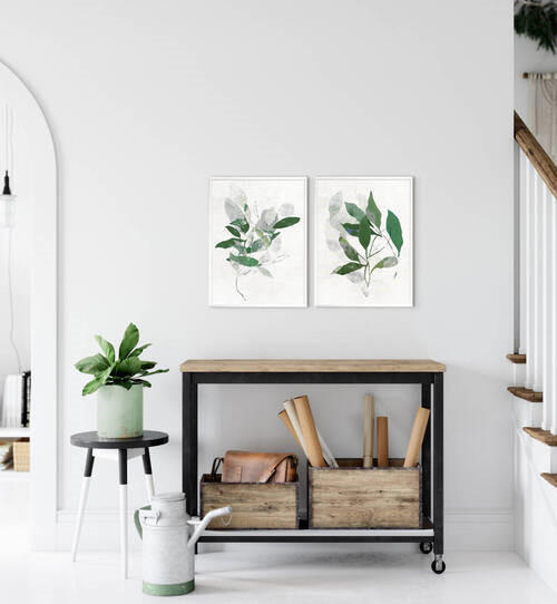 KUNSTDRUCK Stillleben, Blumen 30/40 cm  - Grün, Basics, Papier (30/40cm) - Monee