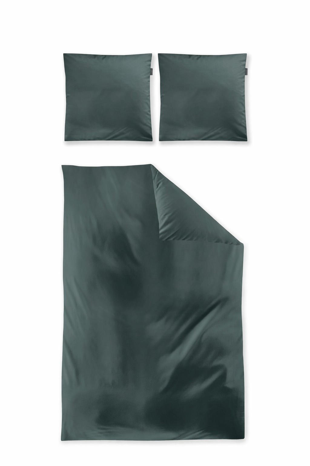 BETTWÄSCHE Makosatin 240/220 cm  - Grün, KONVENTIONELL, Textil (240/220cm) - Irisette