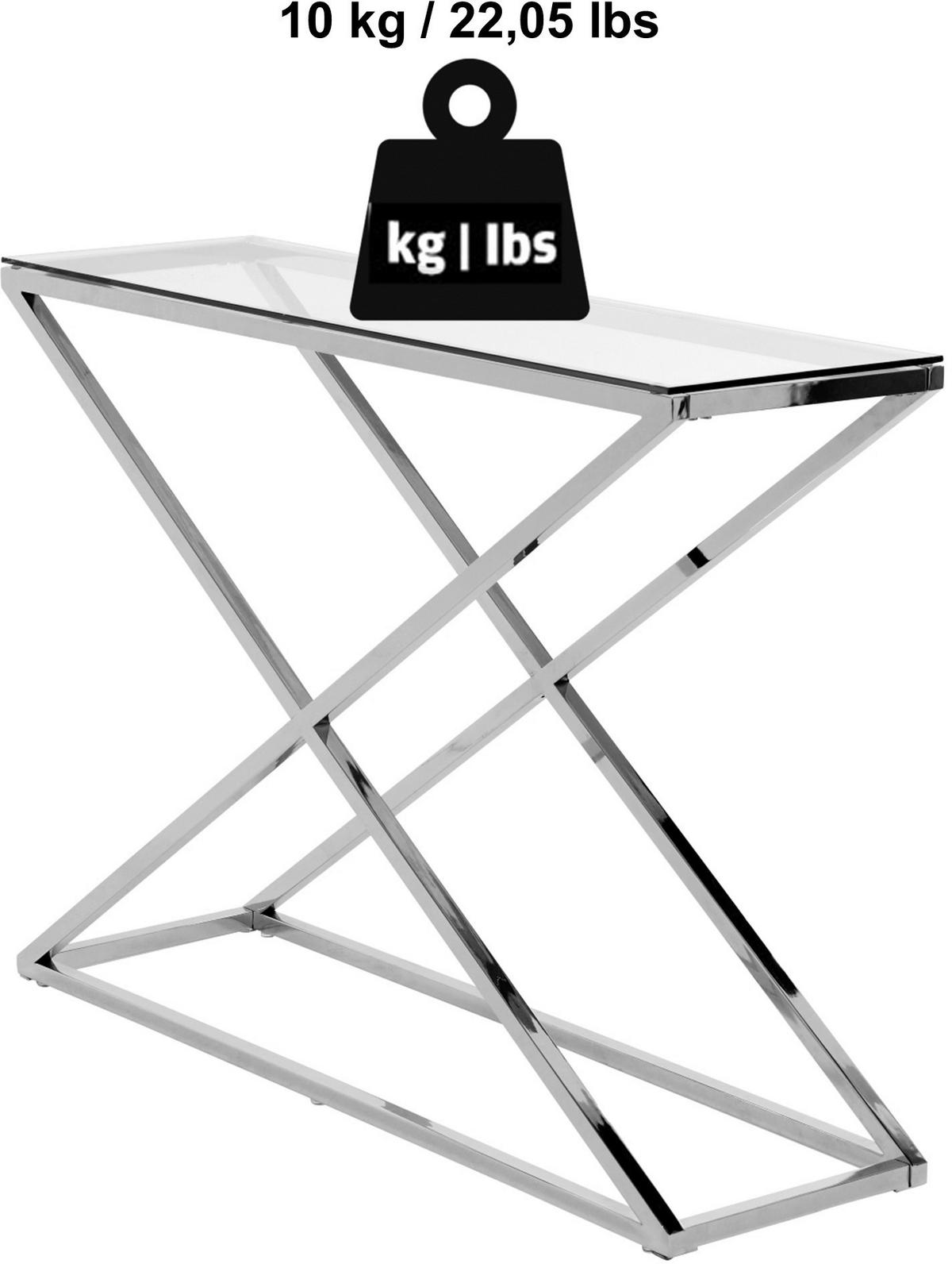 KONSOLENTISCH in Metall, Glas 100/30/74 cm   - Goldfarben/Schwarz, Modern, Glas/Metall (100/30/74cm) - Livetastic