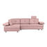 WOHNLANDSCHAFT in Textil Rosa - Chromfarben/Rosa, Design, Textil/Metall (190/288cm) - Hom`in WOHNLANDSCHAFT in Textil Rosa - Chromfarben/Rosa, Design, Textil/Metall (190/288cm) - Hom`in
