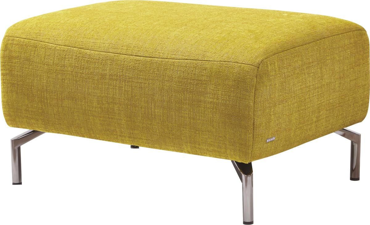 ECKSOFA in Webstoff Gelb  - Edelstahlfarben/Gelb, Design, Textil/Metall (207/274cm) - Koinor
