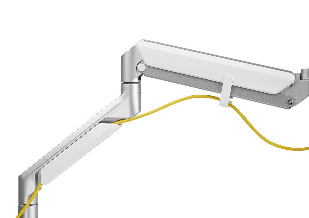 MONITOR-HALTERUNG Metall, Kunststoff Grau, Weiß  - Weiß/Grau, Design, Kunststoff/Metall (56/69,5/11,7cm) - Boxxx