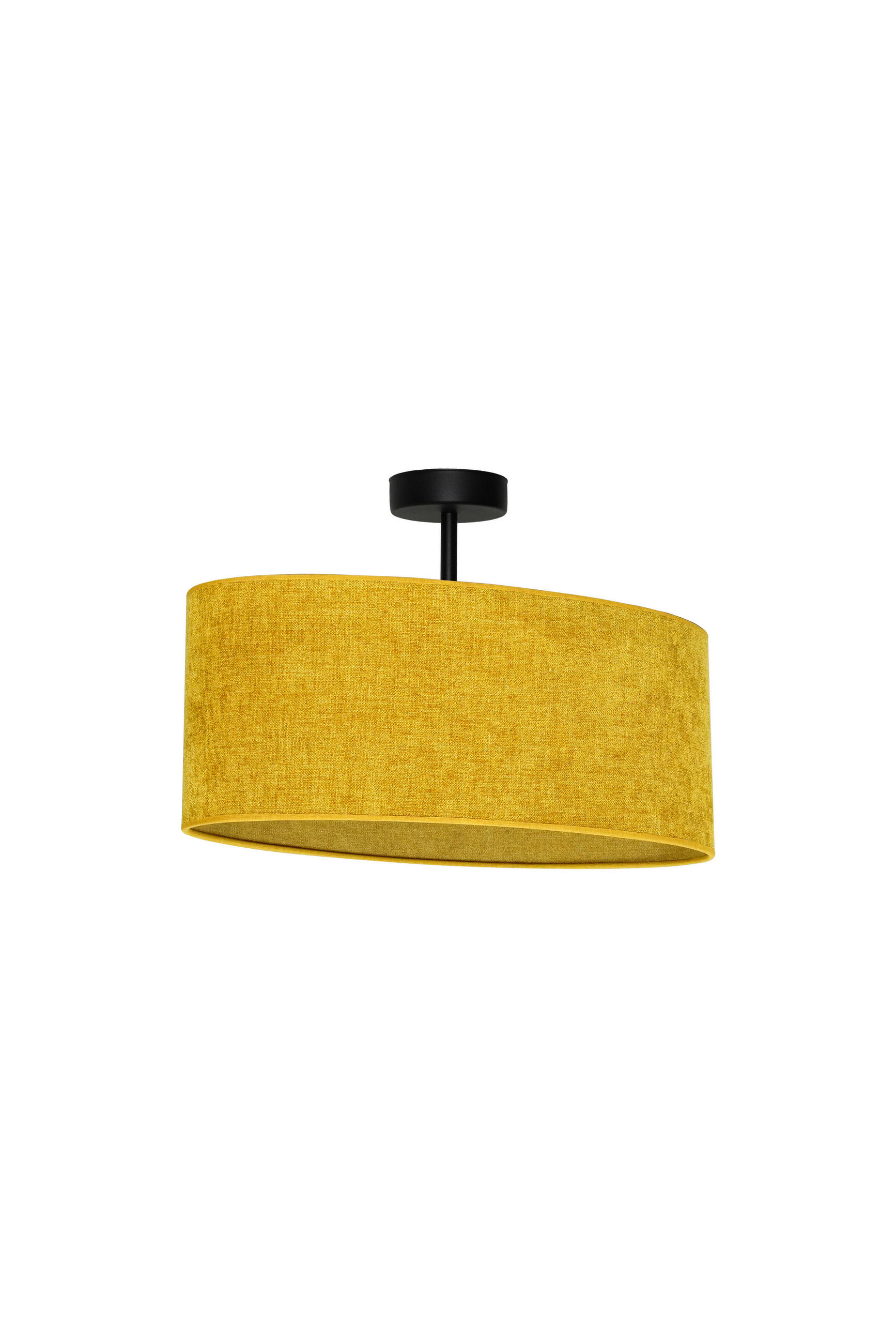 XXXLutz Deckenleuchte Oval Senfgelb 30 cm