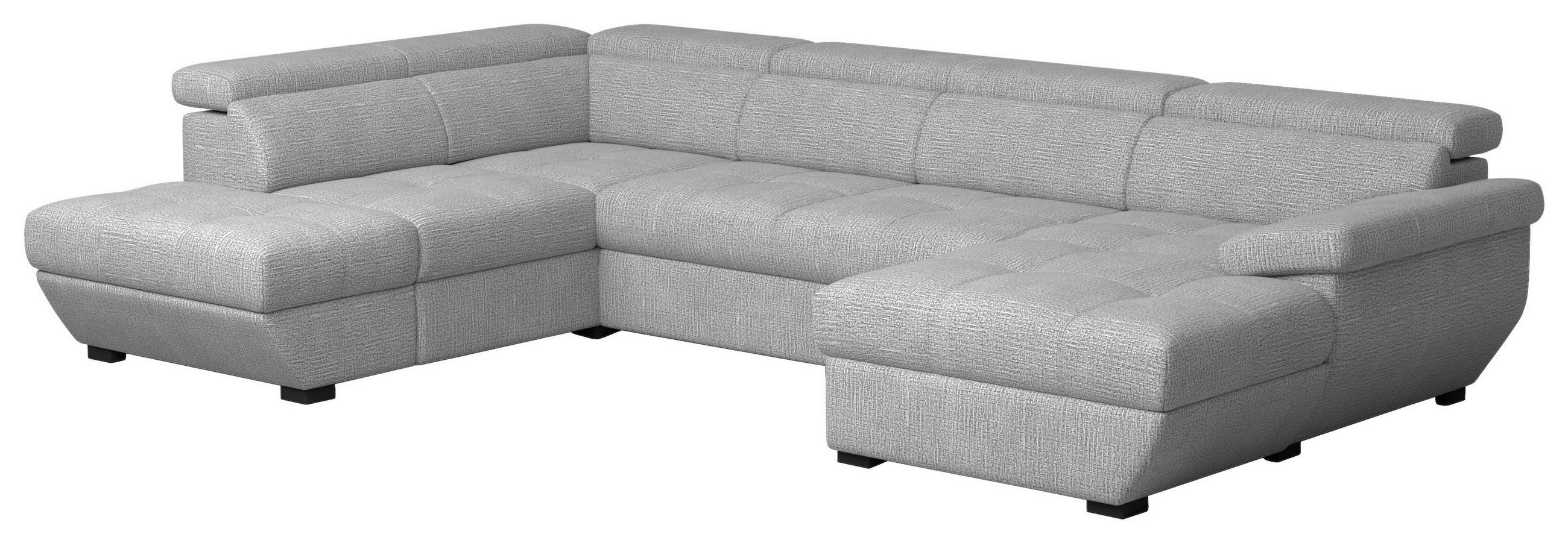 SEDACÍ SOUPRAVA, textil, šedá - šedá/černá, Konvenční, textil/plast (224/332/170cm) - Welnova