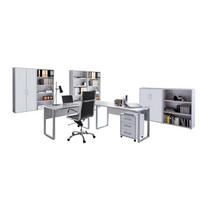 BÜRO - Weiß/Grau, MODERN, Holzwerkstoff/Metall - MID.YOU