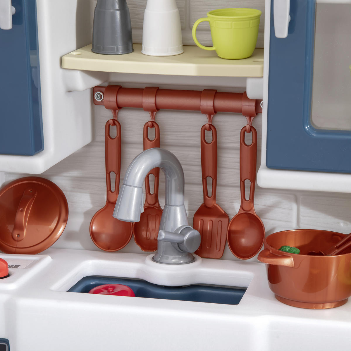 KINDERKÜCHE MODERNES LANDHAUS Modern Farmhouse  - Blau/Weiss, Basics, Kunststoff (76,2/121,9/27,9cm)