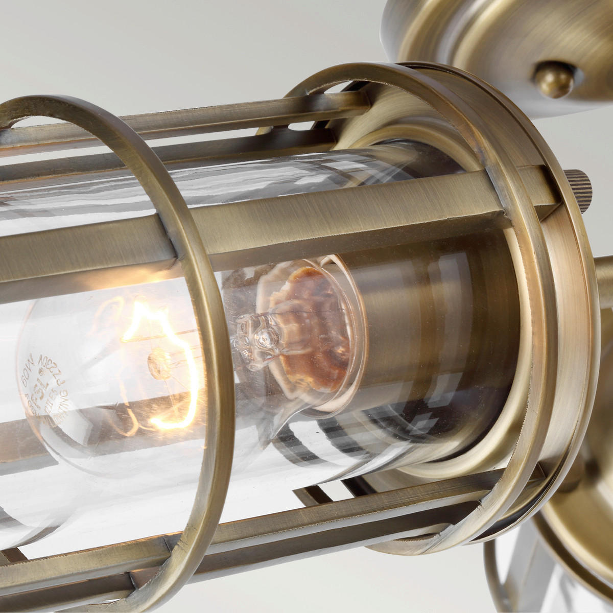 DECKENLEUCHTE  65.4/14.9 cm    - Messingfarben, Konventionell, Glas/Metall (65.4/14.9cm) - Elstead Lighting