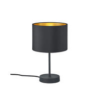 TISCHLEUCHTE 20/33 cm   - Goldfarben/Schwarz, Basics, Textil/Metall (20/33cm) - Trio Leuchten