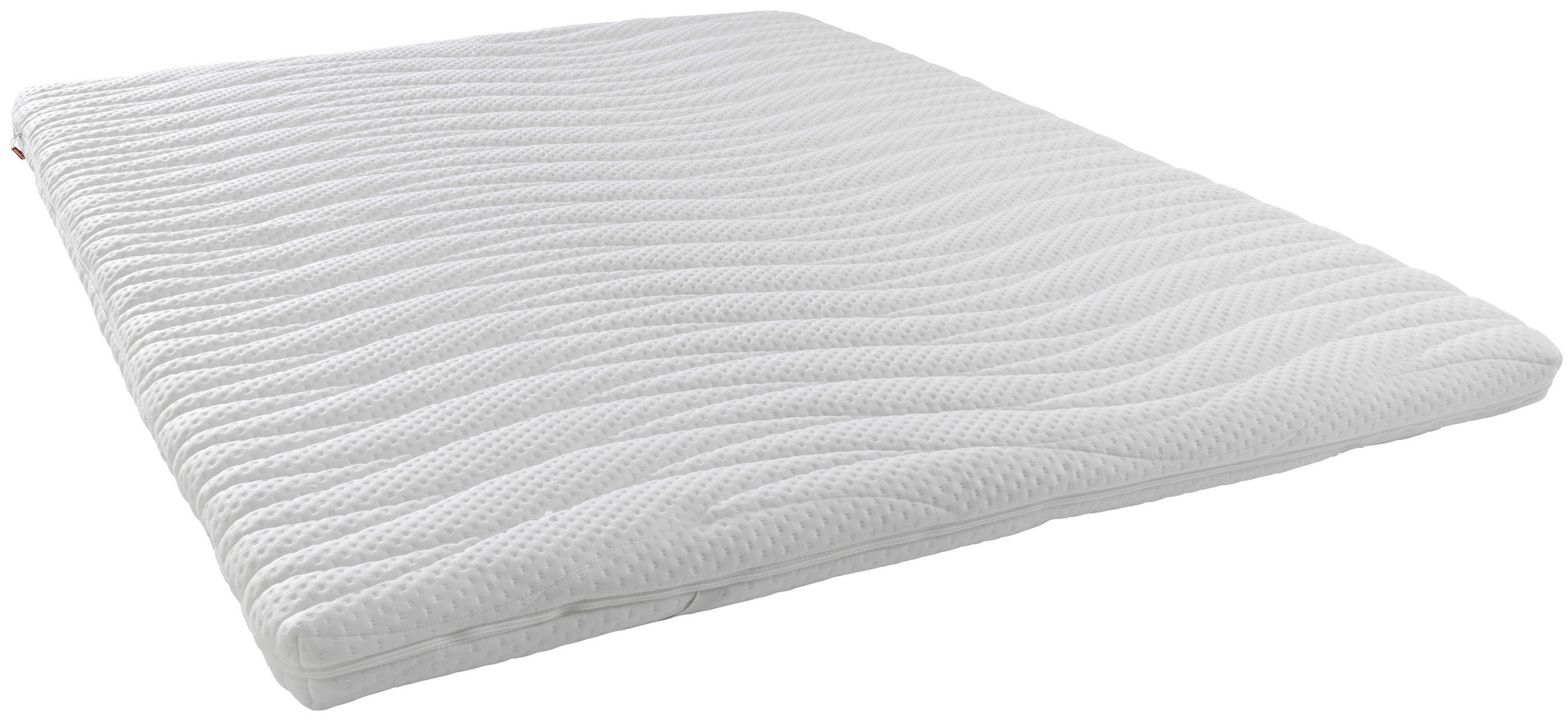 TOPPER LG VISCO 180/200 cm Höhe ca. 8 cm  - Weiß, Basics, Textil (180/200cm) - Elastica