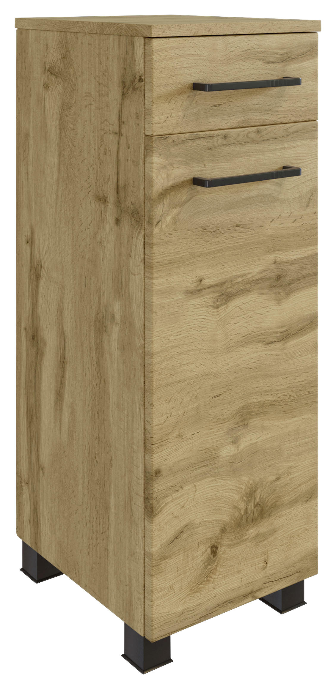 UNTERSCHRANK - Eichefarben/Eiche Wotan, MODERN, Holzwerkstoff/Metall (30/79/35cm) - MID.YOU