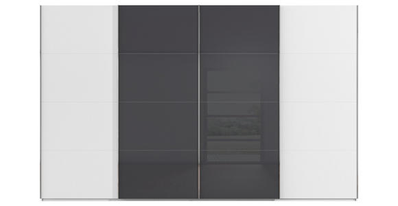 SCHWEBETÜRENSCHRANK 361/235/68 cm 4-türig - Chromfarben, KONVENTIONELL, Glas/Holzwerkstoff (361/235/68cm) - Novel