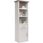 STANDREGAL  60/201/43 cm Weiß, Trüffeleichefarben  - Trüffeleichefarben/Graphitfarben, LIFESTYLE, Holzwerkstoff/Metall (60/201/43cm) - Carryhome