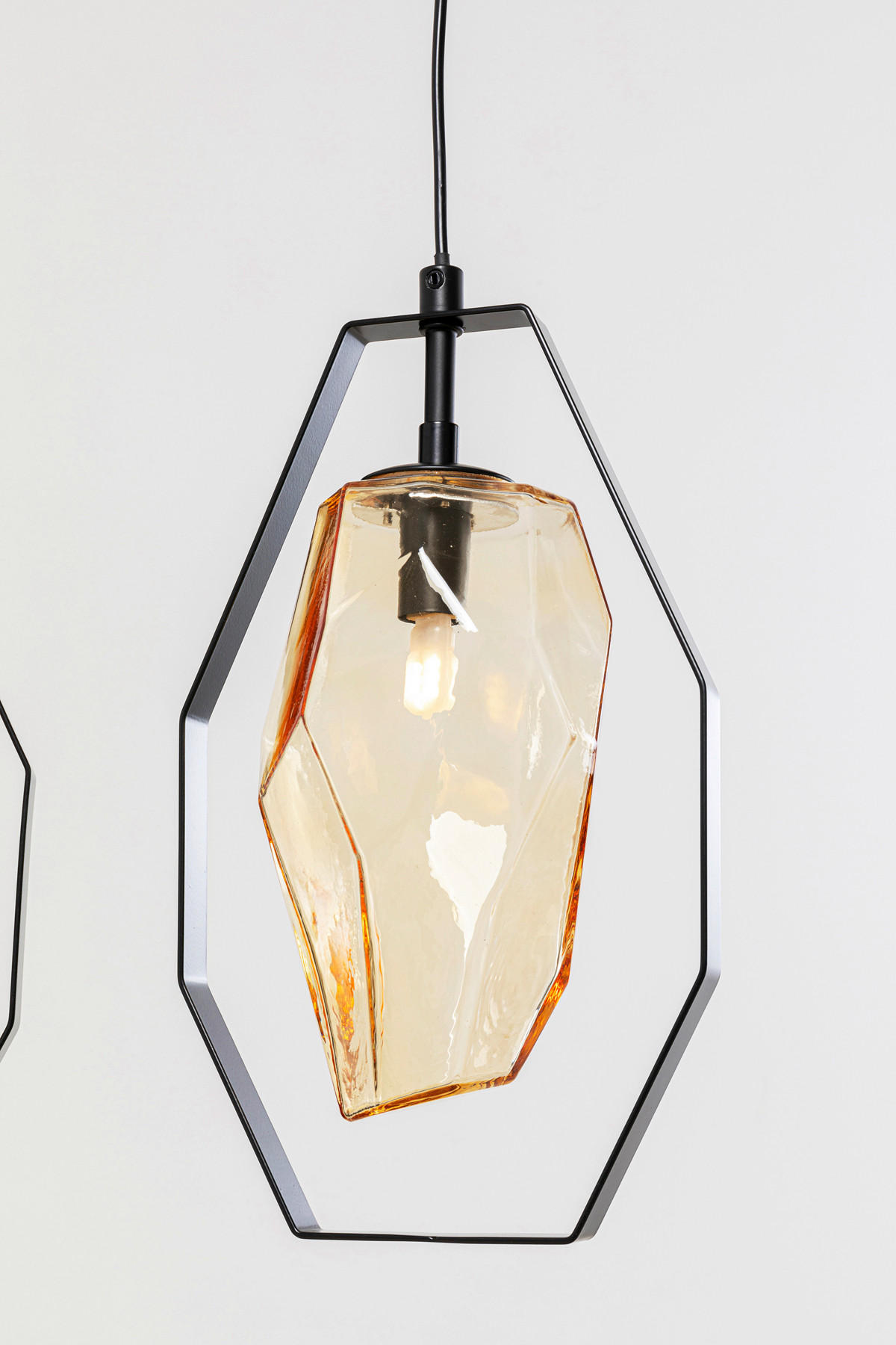 HÄNGELEUCHTE Diamond 110/130/12 cm   - MODERN, Glas/Metall (110/130/12cm) - Kare-Design