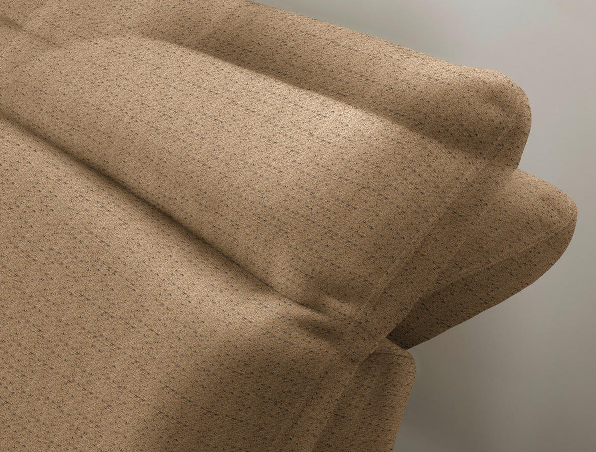 ECKSOFA in Chenille Rostfarben  - Rostfarben/Schwarz, Design, Textil/Metall (179-202/288cm) - Stylife
