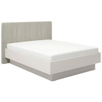 ÁGY 160/200 cm  világosszürke, kasmírszínű  - világosszürke/kasmírszínű, Konventionell, faalapú anyag/textil (160/200cm) - Ti'me