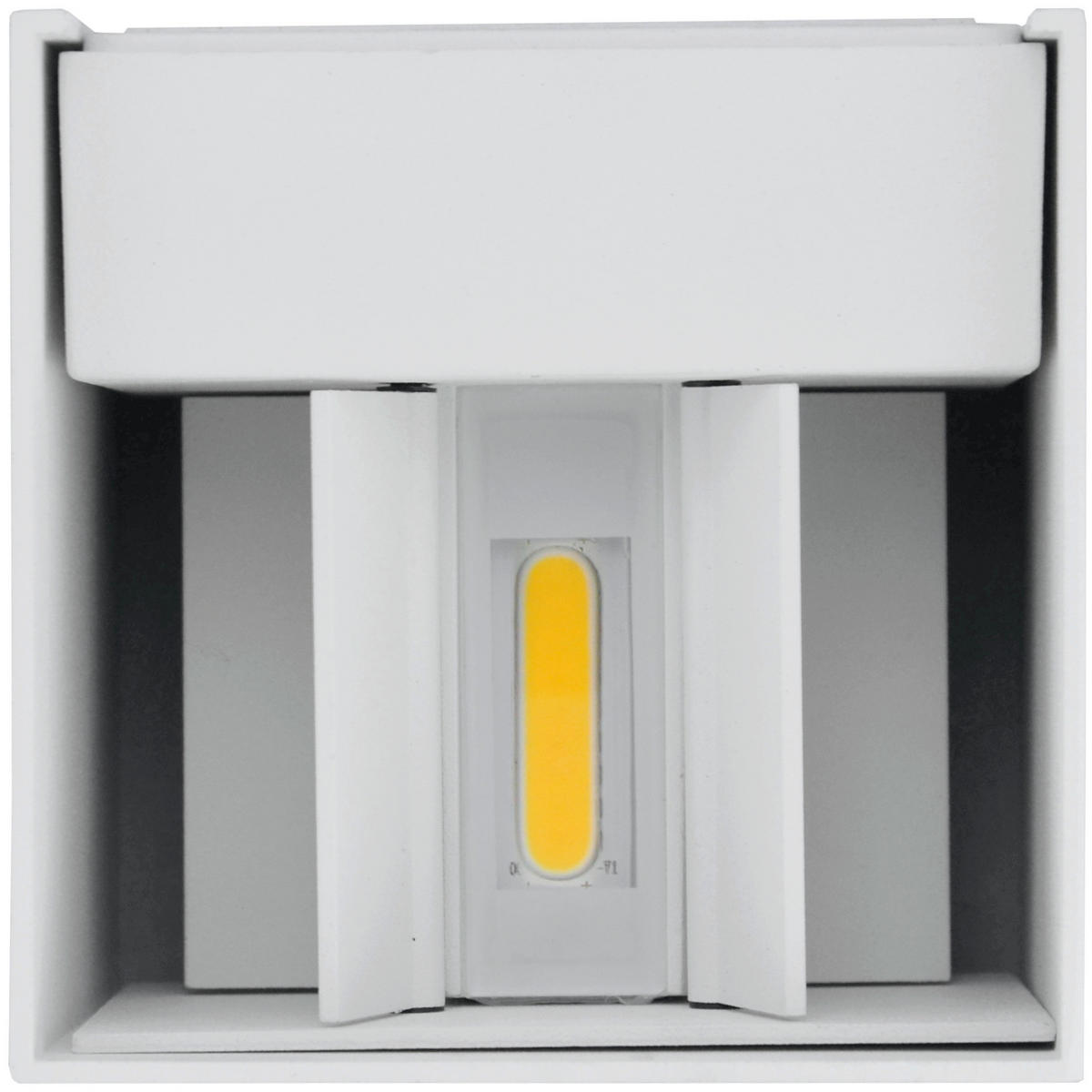 AUßENWANDLEUCHTE Qube 11,2/11,2/11,2 cm   - Weiß, Design, Metall (11,2/11,2/11,2cm)