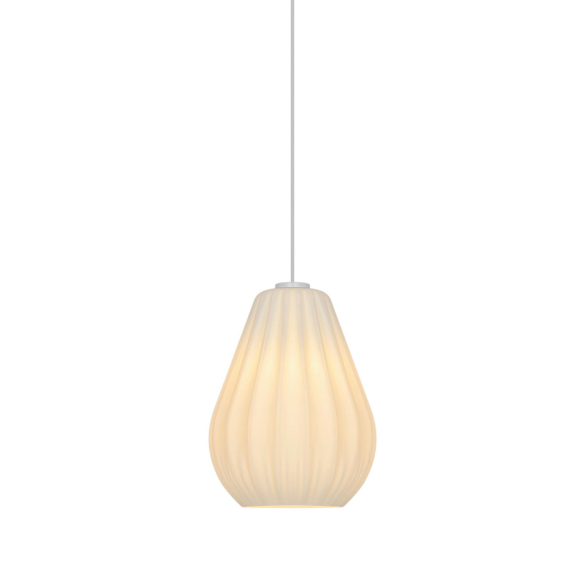 PENDELLEUCHTE Sallino 24/33 cm  - Weiß, Design, Glas (24/33cm) - Nordlux