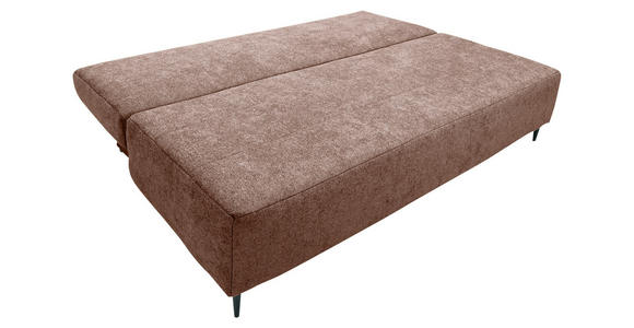 SCHLAFSOFA Flachgewebe Hellbraun  - Hellbraun/Schwarz, KONVENTIONELL, Textil/Metall (197/75/100cm) - Carryhome