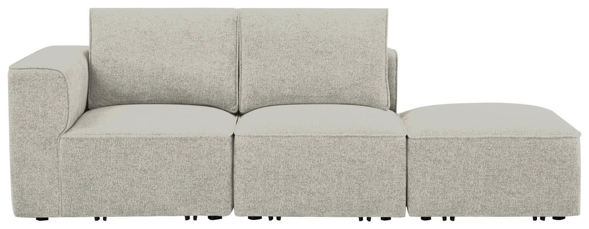 SOFA drvo, plastika, tekstil  bež    - bež/crna, Design, drvo/tekstil (230,5/65/90cm) - Livetastic