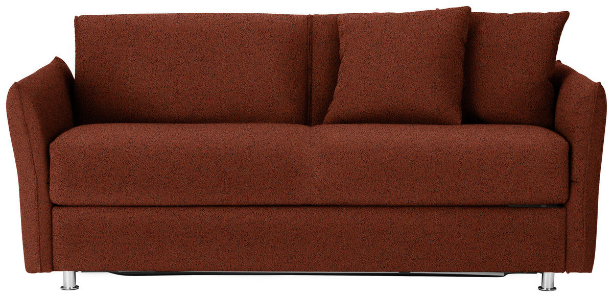 SCHLAFSOFA Textil Rostfarben  - Chromfarben/Rostfarben, Modern, Textil/Metall (194/85/100cm) - Bali