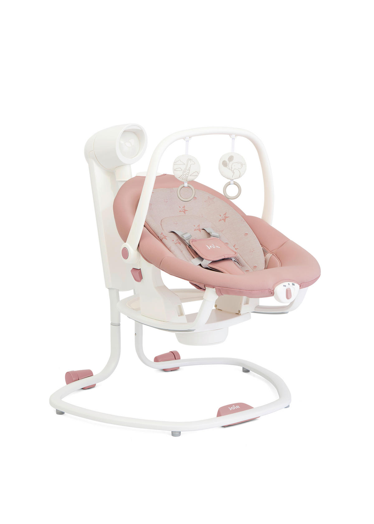 SCHAUKELWIPPE Serina 2in1 Weiß   - Hellrosa/Altrosa, Basics, Kunststoff/Metall (69/83/85cm) - Joie