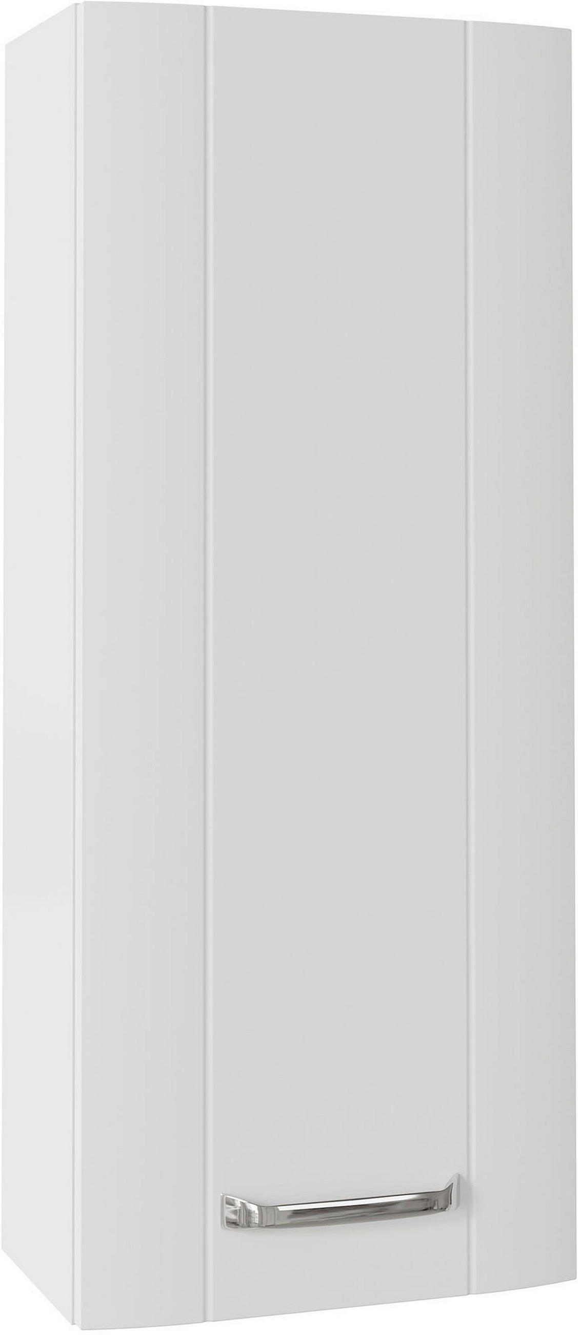 HÄNGESCHRANK 30/73/18 cm  - Chromfarben/Weiß Hochglanz, MODERN, Glas/Holzwerkstoff (30/73/18cm) - Sadena