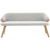 SITZBANK 191/83/59 cm  in Creme  - Eiche Bianco/Creme, KONVENTIONELL, Holz/Textil (191/83/59cm) - Linea Natura