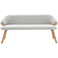 SITZBANK 231/83/59 cm  in Creme  - Eiche Bianco/Creme, KONVENTIONELL, Holz/Textil (231/83/59cm) - Linea Natura