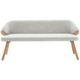 SITZBANK 231/83/59 cm  in Creme  - Eiche Bianco/Creme, KONVENTIONELL, Holz/Textil (231/83/59cm) - Linea Natura