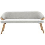 SITZBANK 191/83/59 cm  in Creme  - Eiche Bianco/Creme, KONVENTIONELL, Holz/Textil (191/83/59cm) - Linea Natura