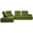ECKSOFA in Struktur Grün  233/313 cm  - Schwarz/Grün, Design, Kunststoff/Textil (233/313cm) - Emilio Belluti