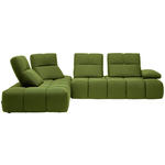 ECKSOFA in Struktur Grün  233/313 cm  - Schwarz/Grün, Design, Kunststoff/Textil (233/313cm) - Emilio Belluti
